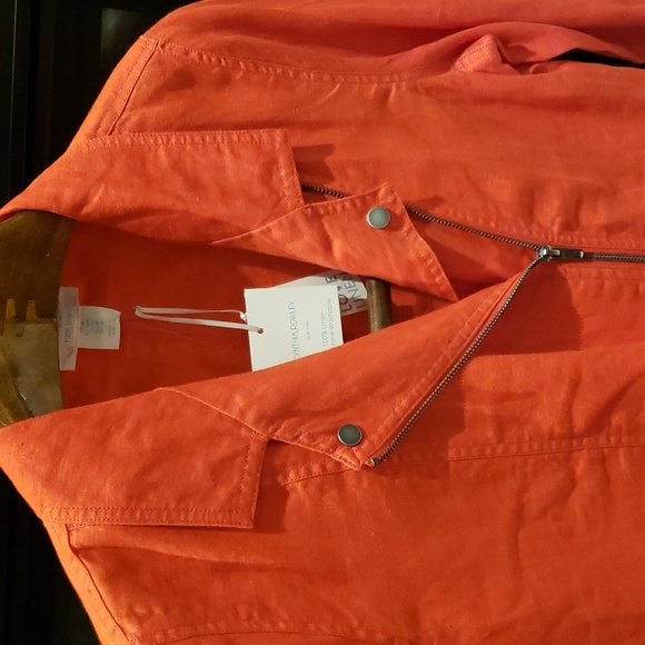 Nwt Cynthia Rowley linnen jacket red - Picture 7 of 8